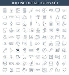 100 digital icons