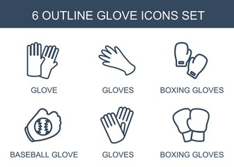 6 glove icons