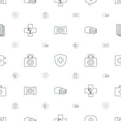 aid icons pattern seamless white background