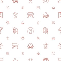 childhood icons pattern seamless white background
