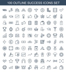 100 success icons