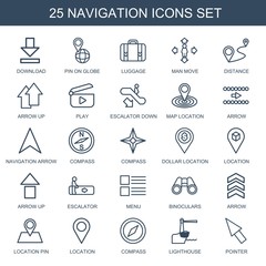 25 navigation icons