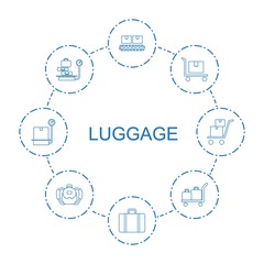 8 luggage icons