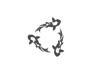Koi fish logo vector