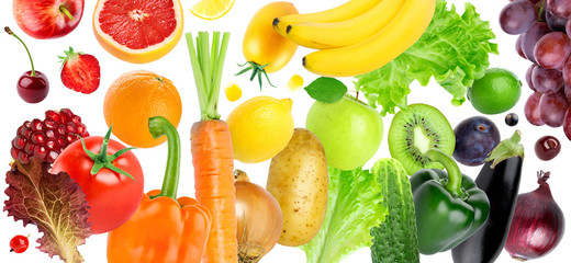 Background of fruits and vegetables