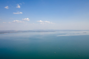 Obraz premium top view atmosphere on the beach in Ubon Ratchathani province