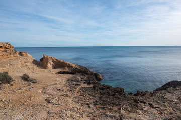 The coast of l'ametlla de mar on the coast of tarragona