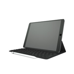 Tablet & keyboard isolated	
