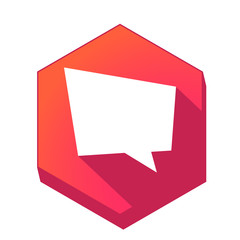 ikona z długim cieniem na tle sześcioboku © vempireart