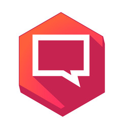 ikona z długim cieniem na tle sześcioboku © vempireart