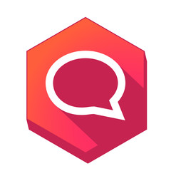 ikona z długim cieniem na tle sześcioboku © vempireart