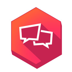 ikona z długim cieniem na tle sześcioboku © vempireart