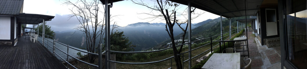Outside Home stay early morning foggy mountain view