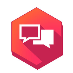 ikona z długim cieniem na tle sześcioboku © vempireart