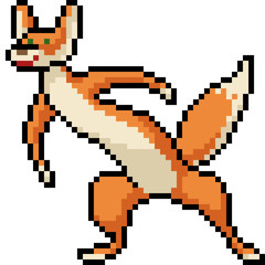 Fototapeta na wymiar vector pixel art fox