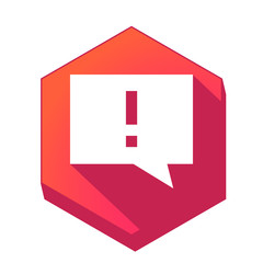 ikona z długim cieniem na tle sześcioboku © vempireart