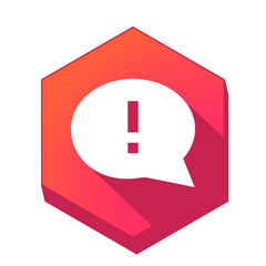 ikona z długim cieniem na tle sześcioboku © vempireart