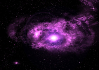 galaxy in a free space