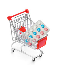 Pills in shopping cart