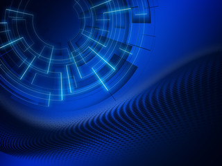 Abstract soft blue technology concept. background illustration