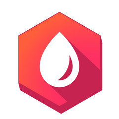 ikona z długim cieniem na tle sześcioboku  © vempireart