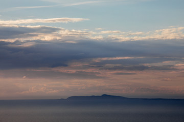 Fototapeta na wymiar Sonnenuntergang über der Irischen See