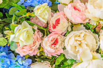 Abstract background of flowers. Close-up