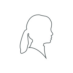 Obraz na płótnie Canvas Beautiful woman profile silhouettes vector young female face design, beauty girl head, fashion lady graphic portrait.