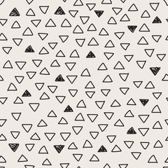 Double triangle seamless pattern. Vector hand drawn background.