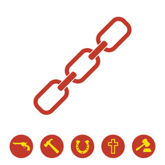 Chain icon on white background.