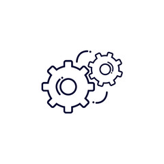 gear icon, Vector illustration. flat icon vector. on white background