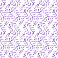 Floral pattern in watercolor style. Beautiful seamless pattern with flowers with pink and blue, herbs and leaves. Can be used as a background template for Wallpaper, printing on fabrics, packaging.