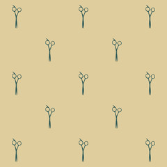 Seamless color vector scissors pattern