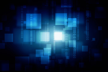 2d illustration abstract digital binary data on computer screen
