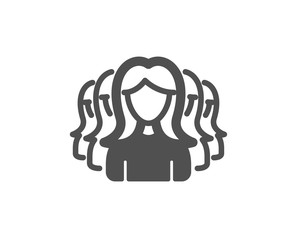 Group of Women icon. Human communication symbol. Teamwork sign. Quality design element. Classic style icon. Vector
