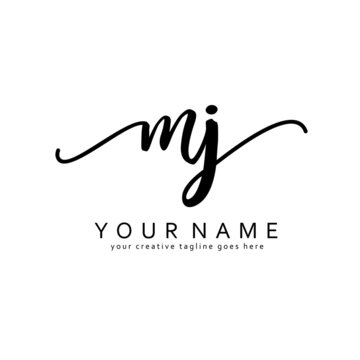 A A Handwriting initial logo template vector
