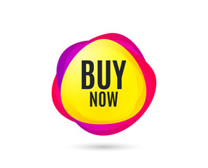 Buy Now. Special offer price sign. Advertising Discounts symbol. Gradient sales tag. Abstract shopping banner. Template for design. Buy now vector