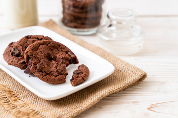 chocolate cookies with chocolate chips