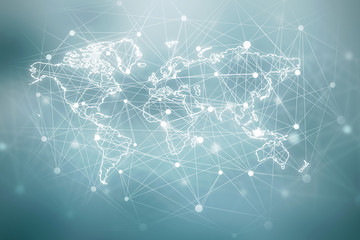 2d illustration world map abstract background