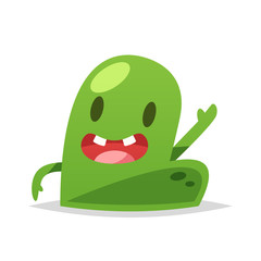 Funny green monster vector isolated