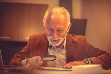 Happy with his pension.