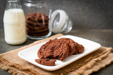 chocolate cookies with chocolate chips