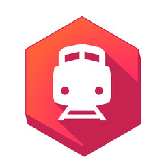 ikona z długim cieniem na tle sześcioboku © vempireart