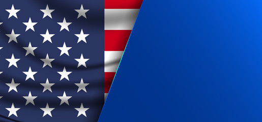 American Flag Design. American background for national celebrations. 