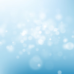 Light blue sky abstract background. Nature blur defocused bokeh light effect template. EPS 10