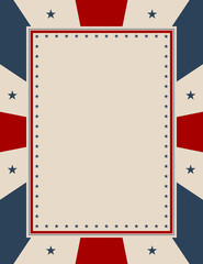American Flag Design. American background for national celebrations.