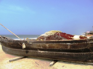 Die Küste und die Strände von Goa in Südinien