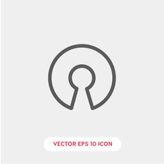 key hole icon vector
