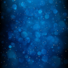 Obraz premium Abstract blue bokeh background. EPS 10
