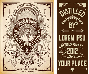Vintage liquor labels template - obrazy, fototapety, plakaty